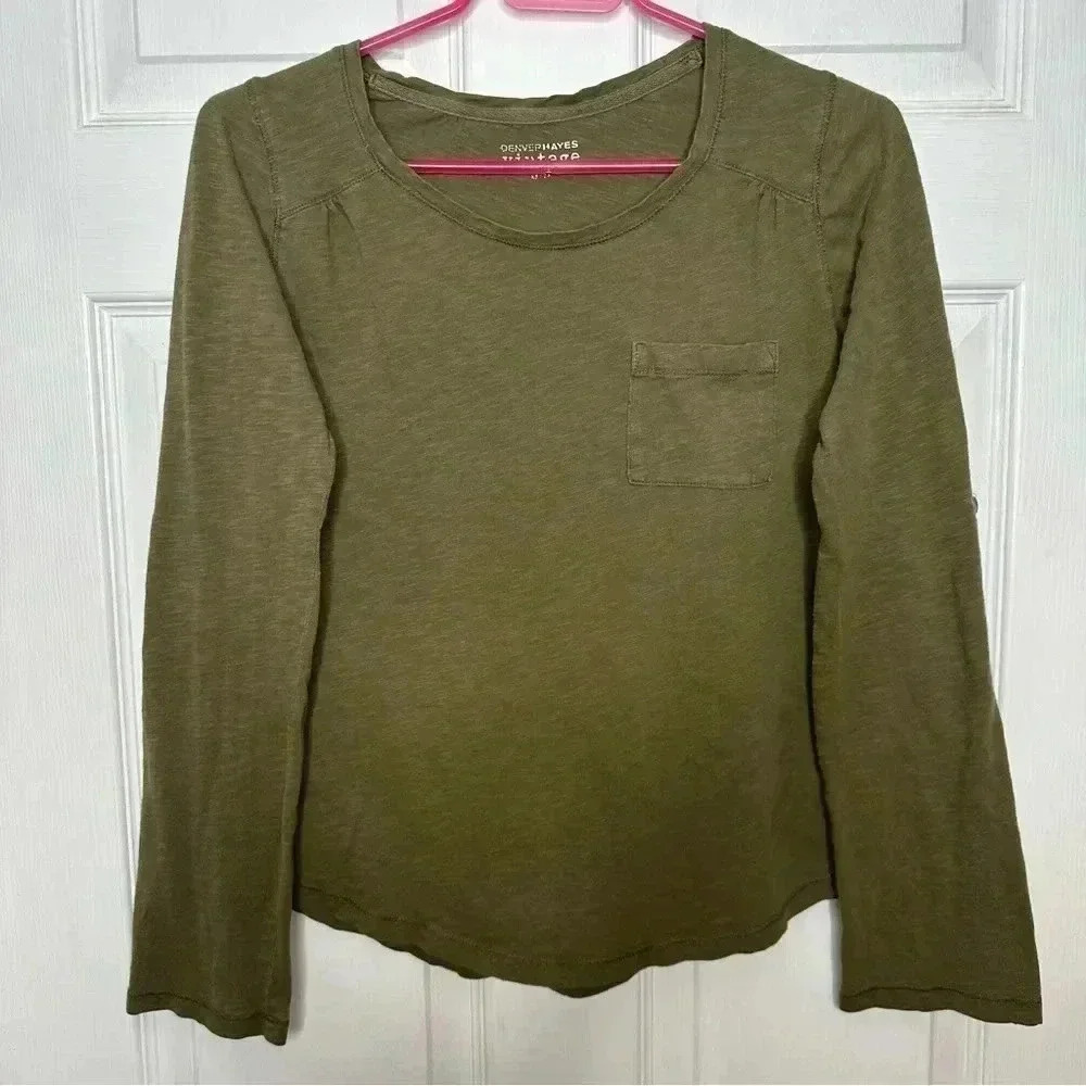 Denver Hayes Vintage Shirt Long Sleeved Pocket Size Extra Small